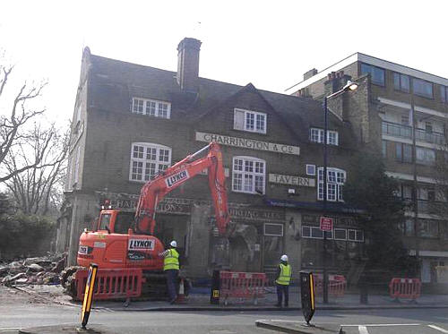 Carlton Tavern, 33 Carlton Vale, NW6 - being demolished in April 2015
