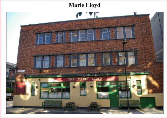 Globe / Marie Lloyd, 24 Chart Street, Shoreditch, N1
