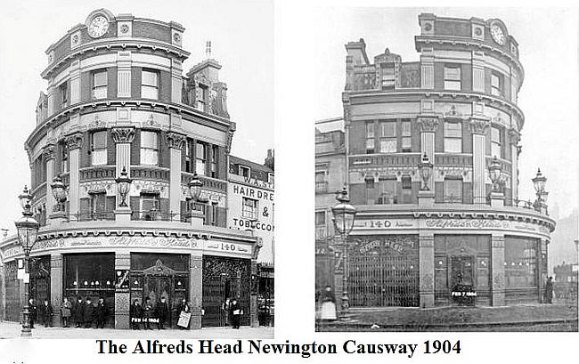 The Alfred Head, Newington causeway - in 1904
