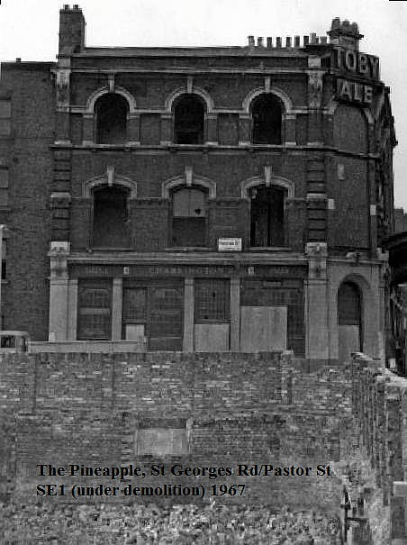The Pineapple, St Georges Road SE1 (under demolition) in 1967