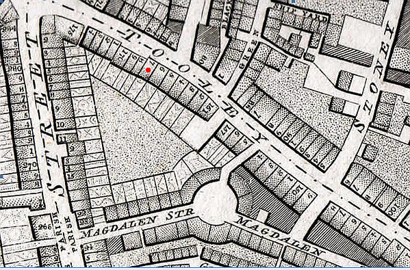 Map of Tooley Street showing the Anchor & Castle