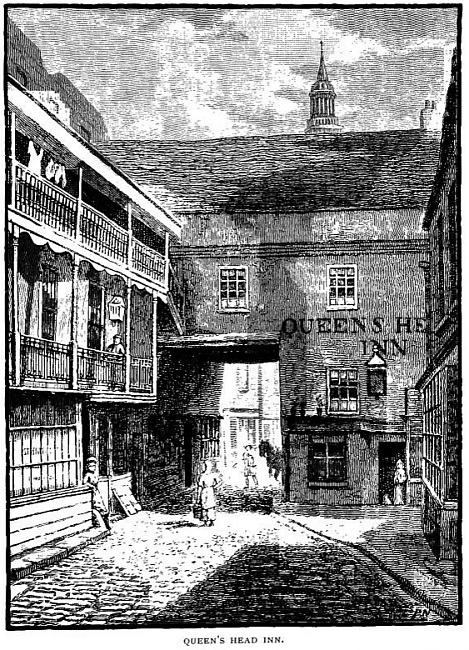 Queens Head Inn, Borough High Street - circa 1883