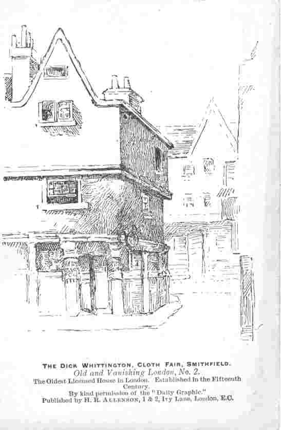 (Ye Olde) Dick Whittington Inn, 24 Cloth Fair, Smithfield, EC1 - in 1904