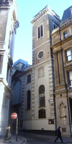 St Clements, Eastcheap - still standing in Clement’s Lane. - in December 2009