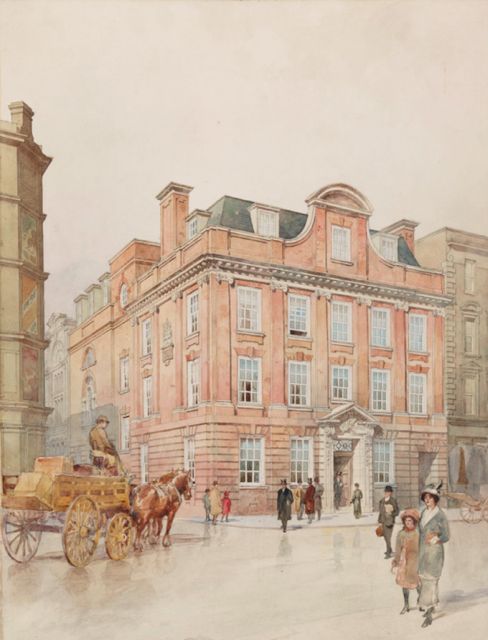 A 1914 drawing of Christ Hospital School offices.