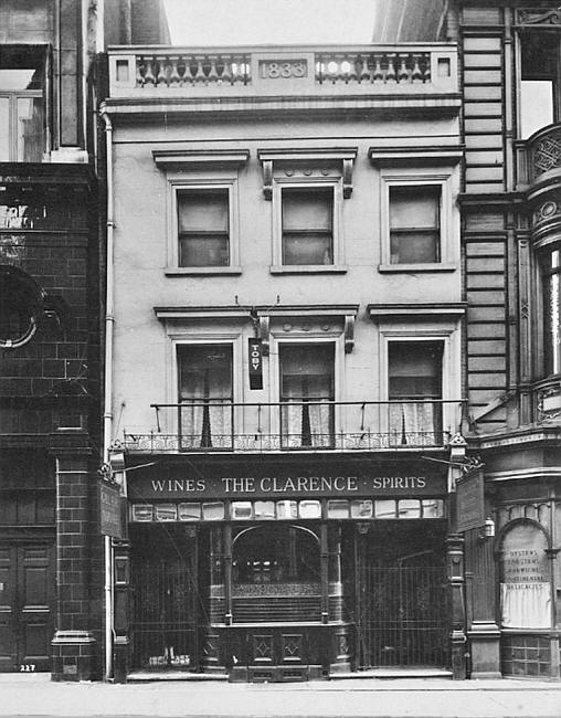 Clarence, 4 Dover Street, W1 - in 1930 showing the year 1833 in the parapet