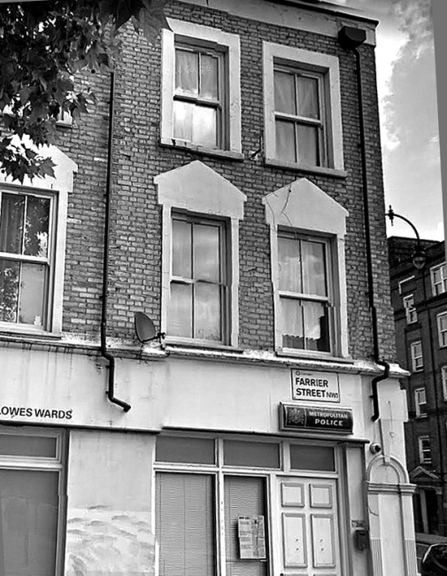 Clarence Arms, 99 Kentish Town Road NW1 - in 2014 at the corner of Farrier street