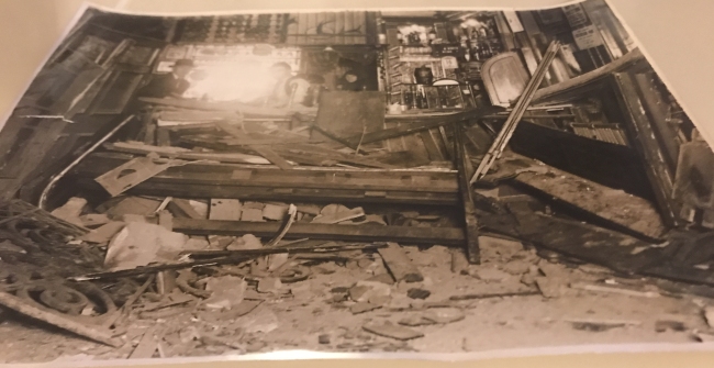 Inside the Phoenix, at 408 Euston Road NW1 after lorry crash - circa 1925 