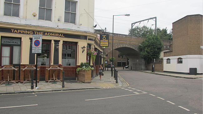 Trafalgar Tavern, 77 Castle road at the corner of Hadley street, a similar view to the Breaking Glass shot - in 2017.