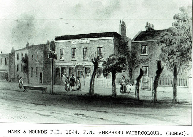Hare & Hounds, Stoke Newington - in 1844