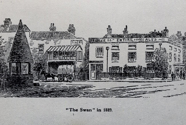 The Swan, Tottenham High Road - in 1889