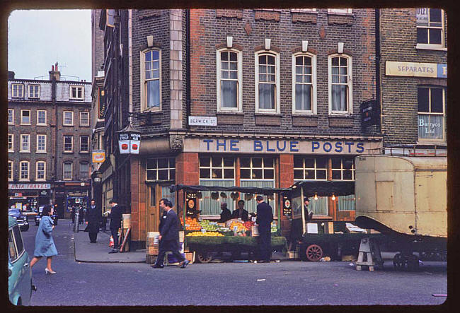 Blue Posts, 22 Berwick Street, W1 - in circa 1960