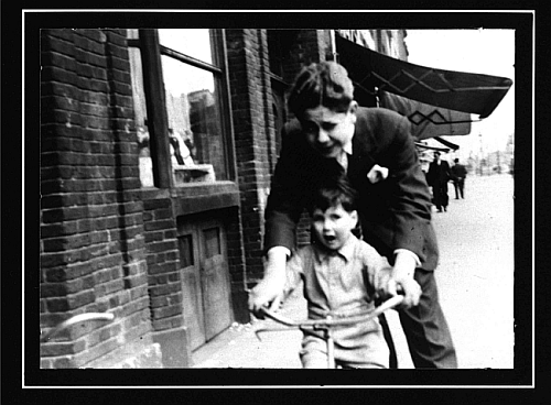 Frank Godson and brother outside the Black Bull in the 1940s