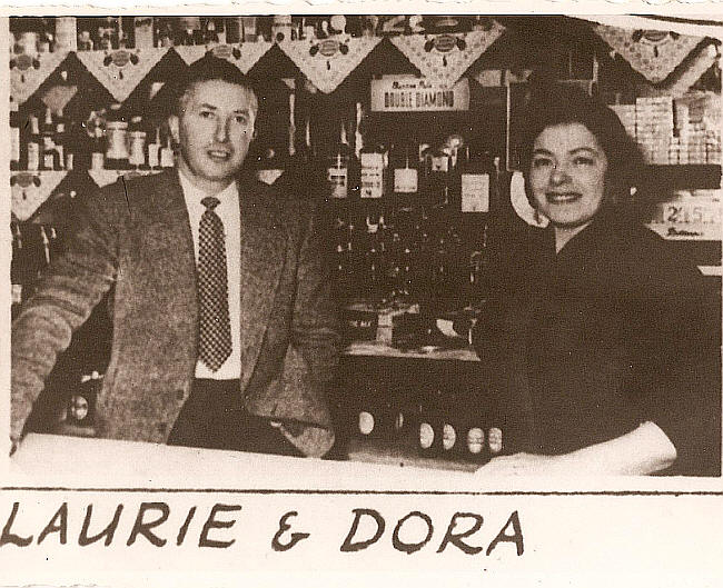 Laurie and Dora Rosenthal at the White Swan, Great Alie Street, Whitechapel - circa late 1950s