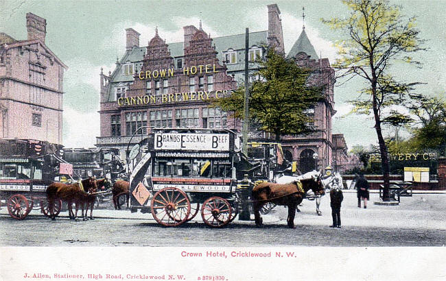 Crown Hotel, Cricklewood - posted in 1904