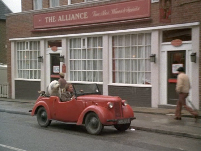 The Alliance, Mill Lane at the corner of Ravenshaw Street, from the 1980 film Dangerous Davies.