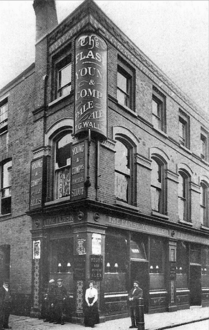 The Flask, Flask Walk NW3 in 1910. The landlord is Thomas Gardner Waller. 