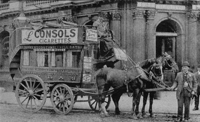 Princess of Wales, 121 Abbey Road, NW6 - Photo dated 1897, note the destination - Princess of Wales - on the side of the omnibus.