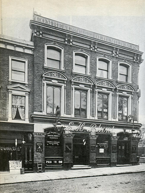 Sir Richard Steele, Haverstock Hill, Hampstead - in 1908 with landlord E H Blunt