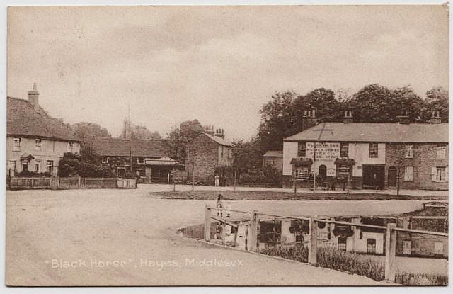 Black Horse, Wood End Green, Hayes - posted 1913