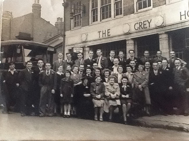 Grey Horse, Regent Street, NW10 - with many of my family in the picture