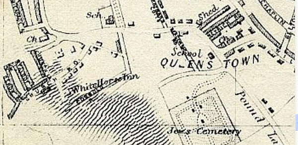 The White Horse location in 1881 map