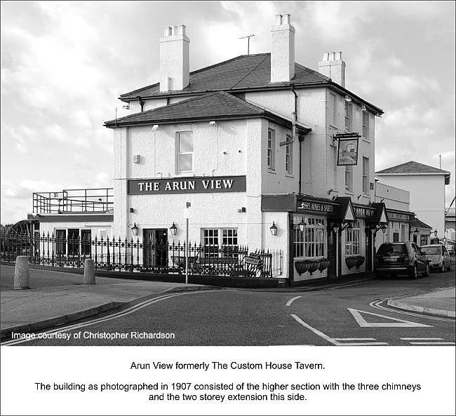 Arun View, 2 Wharf Road, Littlehampton - in 1907 ( formerly the Custom House Tavern)