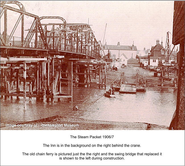 Steam Packet, River Road, Littlehampton in 1906 / 7