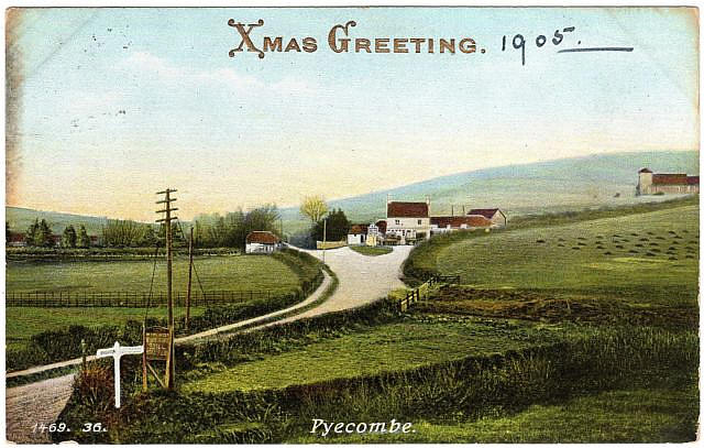 The Plough Inn, Pyecombe, Hassocks - Xmas Greetings 1905