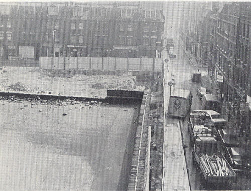 Hanbury Street from the bottling stores in May 1970