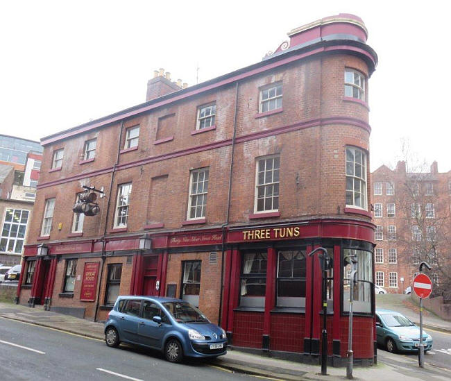 Three Tuns, 39 Silver Street Head, Sheffield - in December 2014